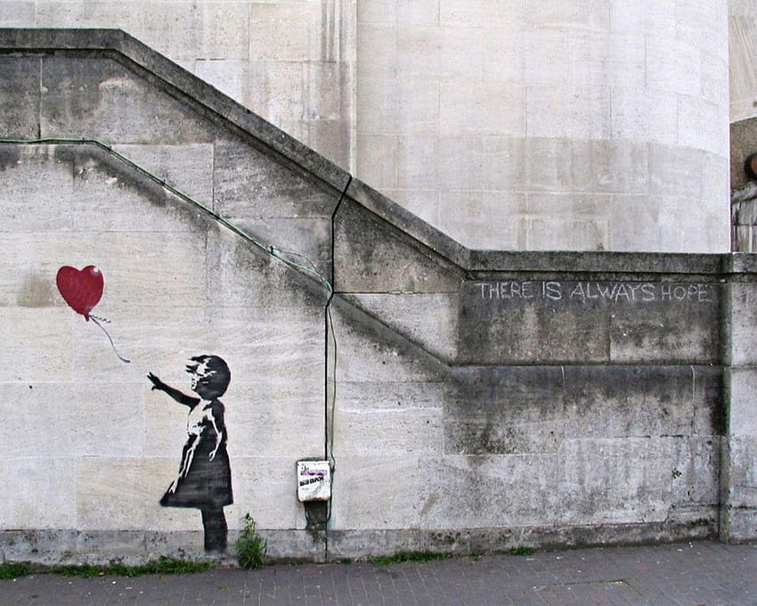 Banksy Balloon Girl, Banksy Balloon HD wallpaper