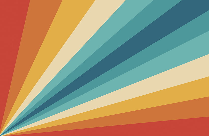 70er Multicolour Stripes Retro, Retro-Regenbogen HD-Hintergrundbild