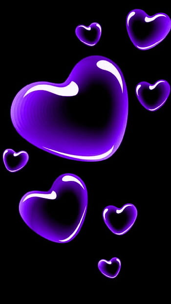 IPhone Purple Heart Beauty. Purple . Purple, Green and Purple Heart HD  phone wallpaper | Pxfuel