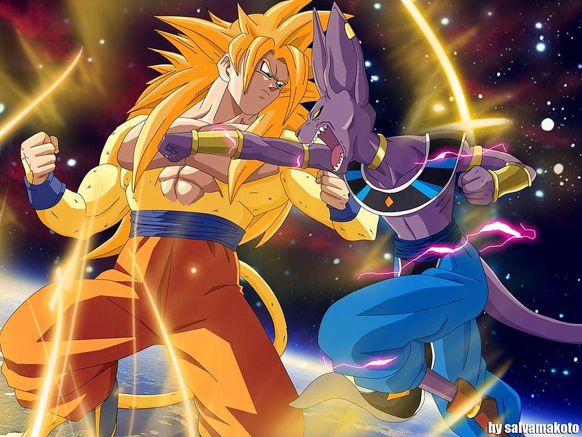 Dragon Ball Z Goku срещу сметки и фонове, война с драконова топка HD тапет