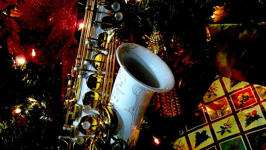 Contact Smooth Jazz Christmas, Xmas links, xmas sites, alto saxophone HD wallpaper