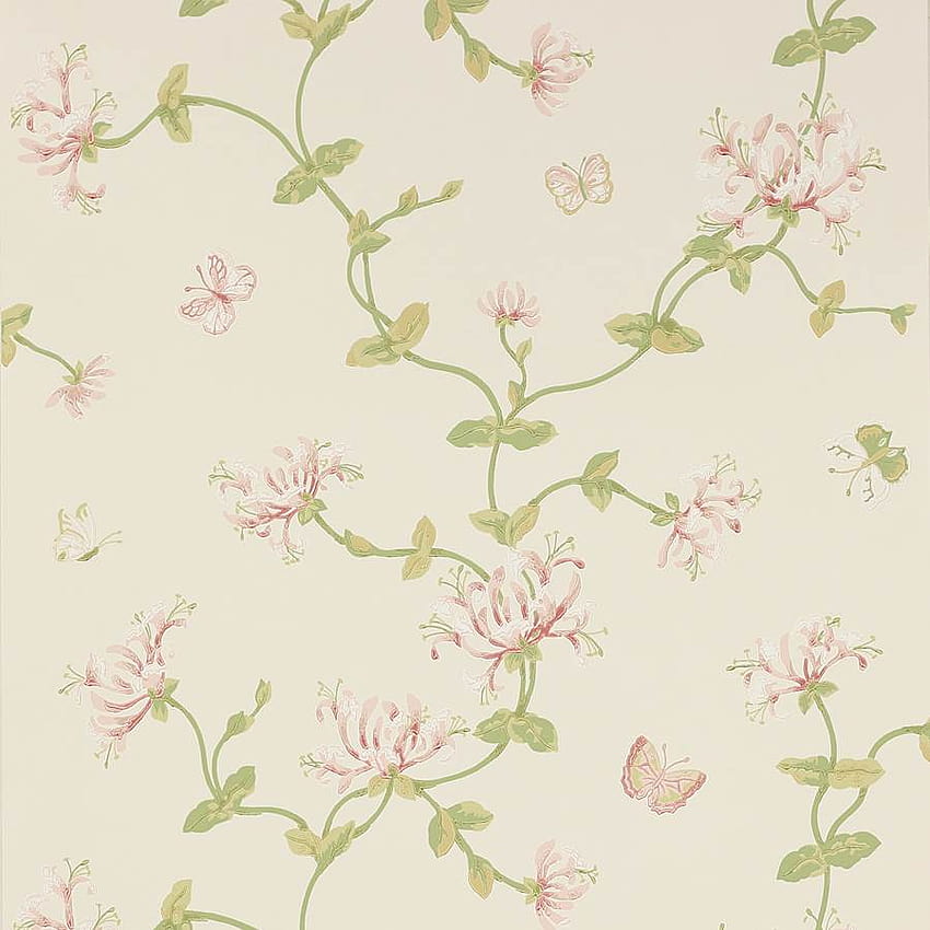 Honeysuckle Garden in Lime by Colefax and Fowler HD phone wallpaper