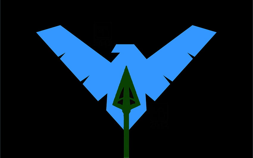 My attempt at a Nightwing/Green Arrow Minimalistic : DCcomics, green arrow logo HD wallpaper