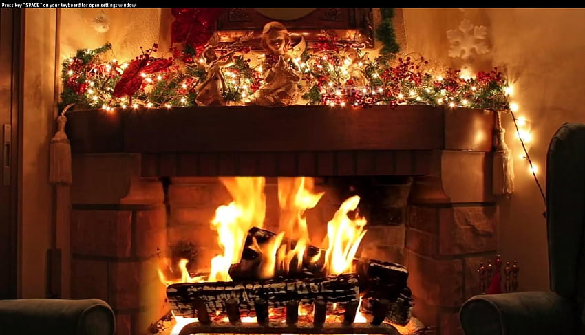 Christmas Fireplace ScreenSaver Natale, caminetto natalizio Sfondo HD