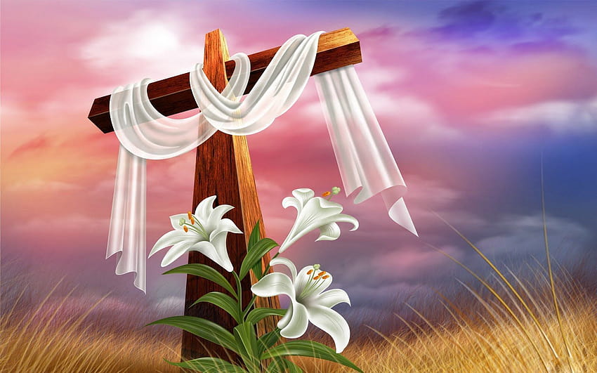 arrière-plans croisés, croix de Pâques Fond d'écran HD