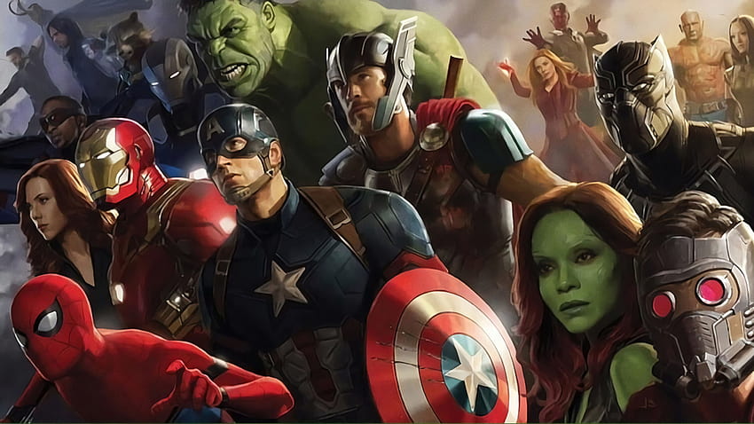 7680x4320 Avengers Infinity War'daki Tüm Süper Kahramanlar , tüm Avengers HD duvar kağıdı