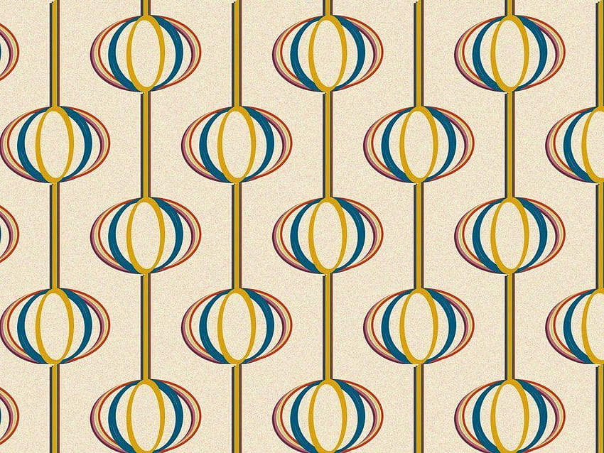Vintage 1960s Wallpaper  Mod Generation  Nouveau  Bradbury  Bradbury