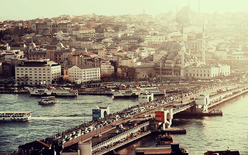 paysages urbains, Istanbul, pont de galata :: Fond d'écran HD
