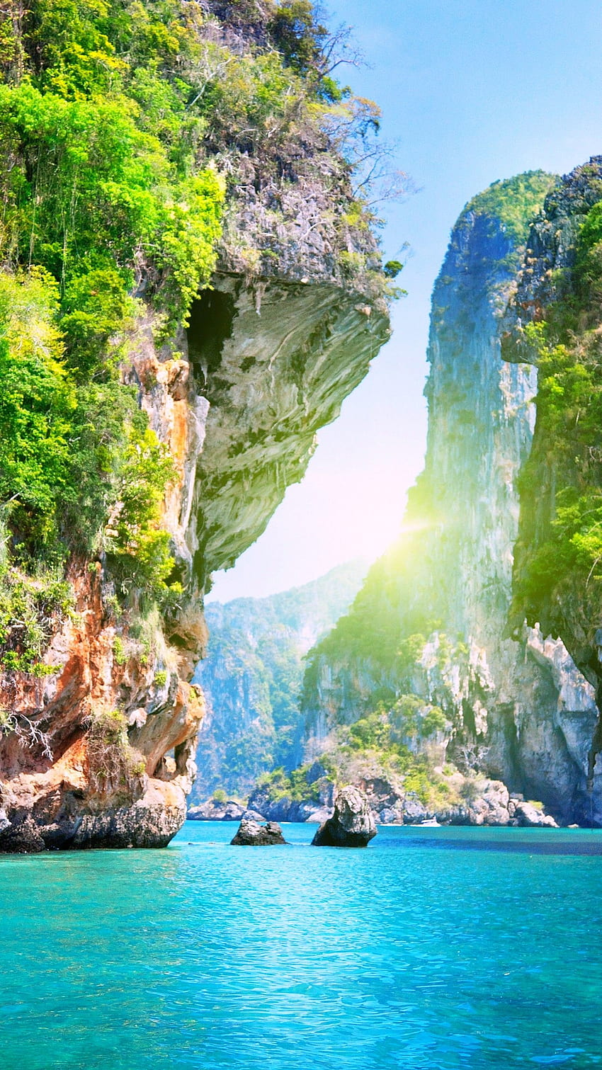 Thaïlande, , Pattaya, plage, océan, montagnes, meilleurs sites de plongée au monde, OS, mobile de plage Fond d'écran de téléphone HD