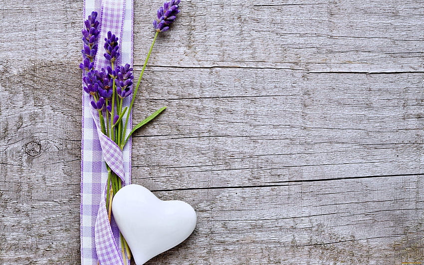 Flowers hearts love emotions woods Lavender Purple, purple and grey HD wallpaper