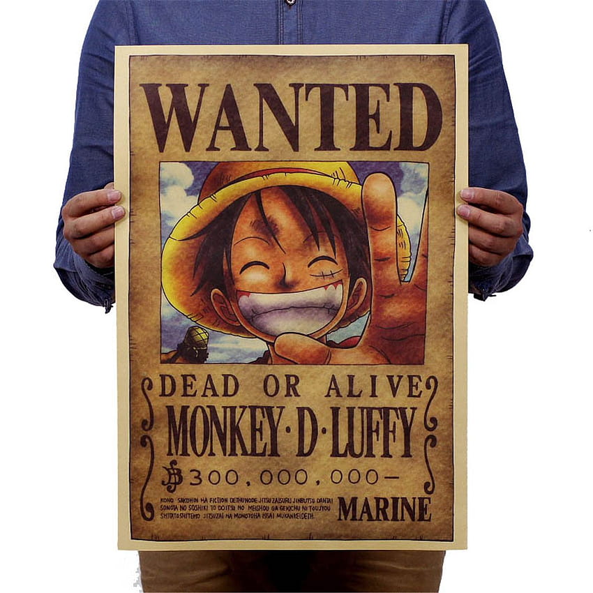 Luffy Wanted Style Poster Vintage Paper ...aliexpress · In stock HD ...