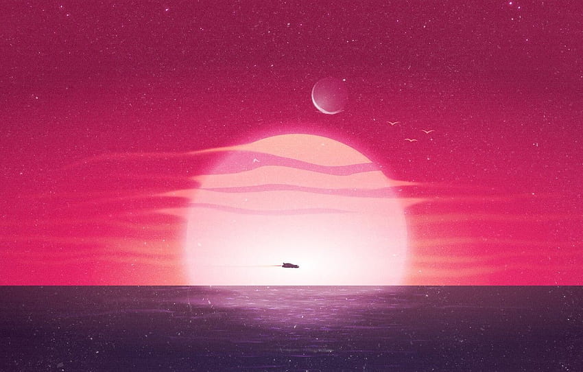 Lo Fi posted by Zoey Cunningham, lofi sunset anime HD wallpaper