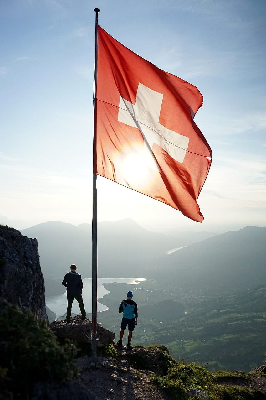 50 suizos, bandera suiza fondo de pantalla del teléfono