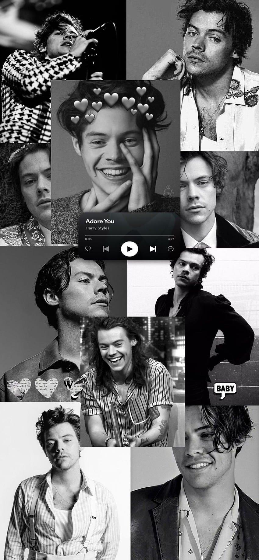 black and white aesthetic harry styles, harry styles black and white HD phone wallpaper