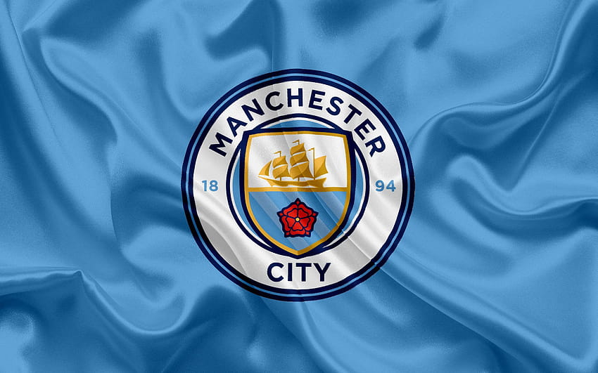 Manchester City, klub piłkarski, nowy emblemat, logo Manchester City Tapeta HD