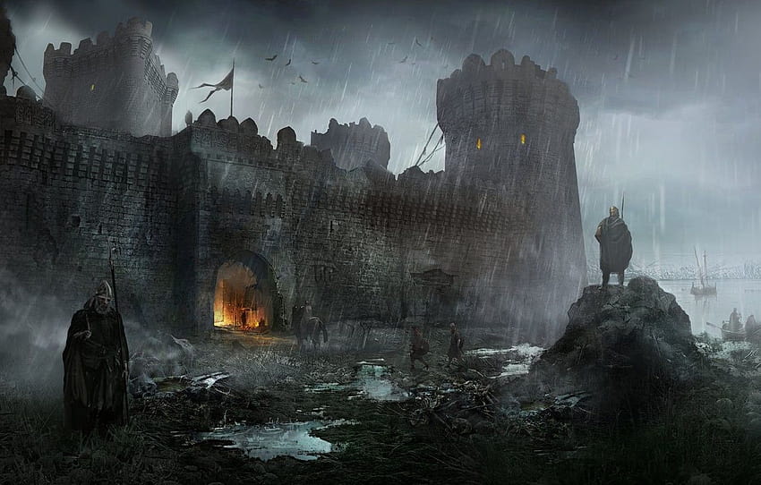 замък, крепост, изкуство, Андрий Шафетов, разрушена крепост , секция рендеринг, разрушен замък HD тапет