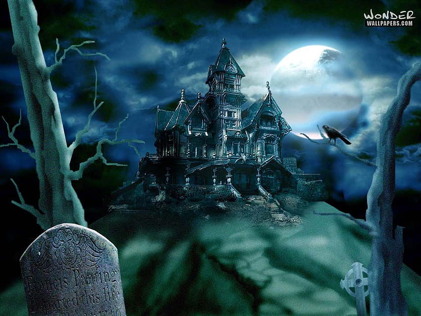 Halloween Haunted House [1024x768] for your , Mobile & Tablet, halloween home HD wallpaper
