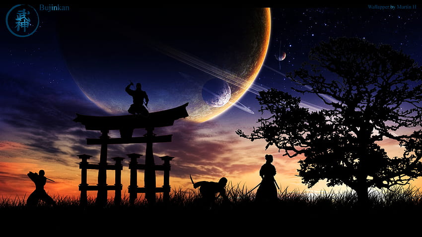 Artistic Ninja and Backgrounds, black ninja silhouette HD wallpaper
