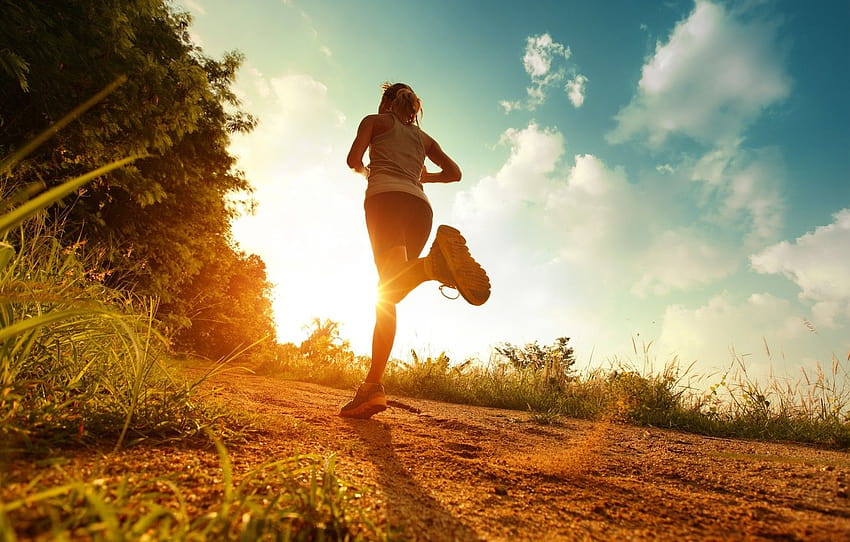 girl, nature, sport, running, life, sun, run for, girl running HD wallpaper