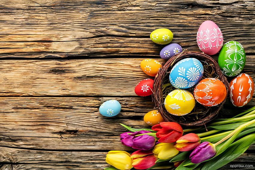 Colored Easter Egg 52456, painted easter eggs HD wallpaper