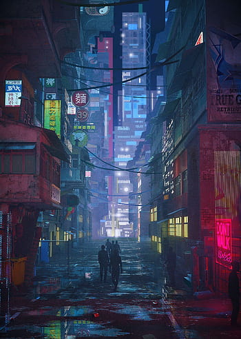 1980s Anime Night City GIF | GIFDB.com