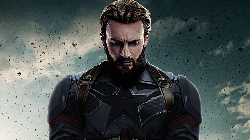 Capitão América Avengers Infinity War, barba do capitão américa papel de parede HD