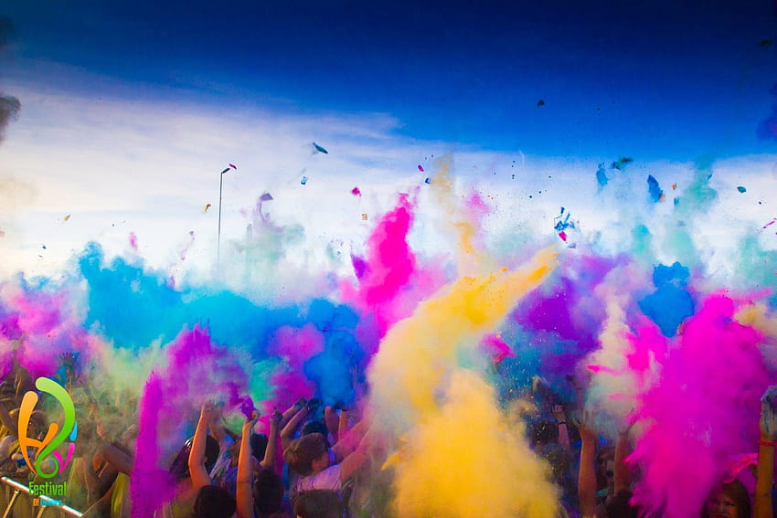 HOLI FESTIVAL Hinduistische Frühlingsfeiertage Hindi Indien Farbfarben, Fest der Farben HD-Hintergrundbild