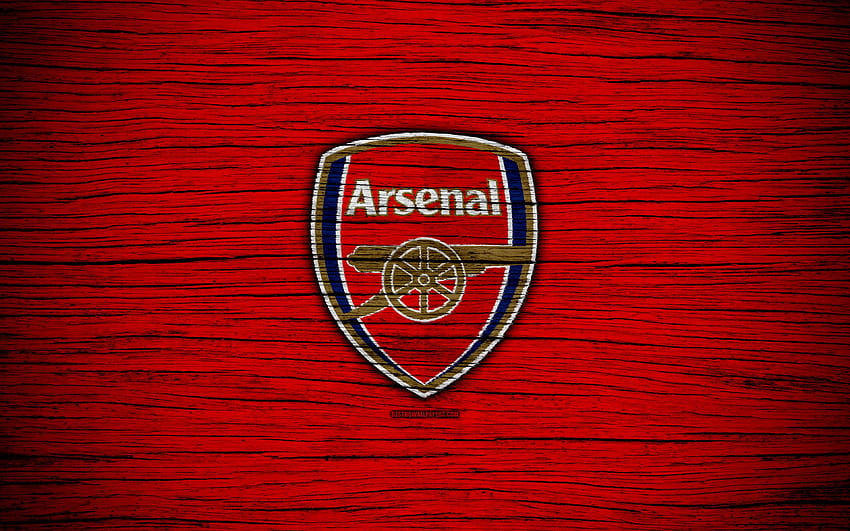 Arsenal, Premier League, logo, England, wooden texture, The Gunners, FC Arsenal, soccer, football, Arsenal FC with resolution 3840x2400. High Quality HD wallpaper