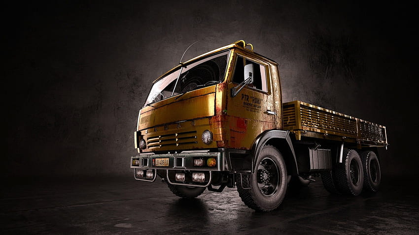 kamaz, vehicles, technology, Russians, 3D, trucks :: HD wallpaper