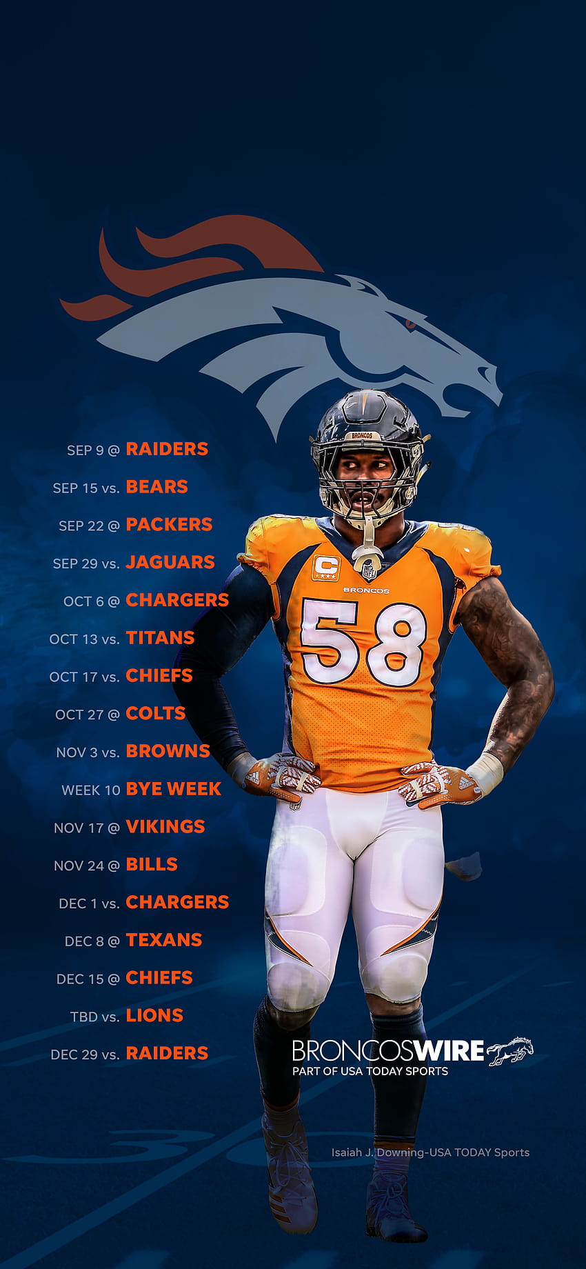 Denver Broncos: 2022 Wallpaper Schedule