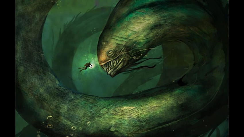 Giant Sea Dragon, sea serpent HD wallpaper