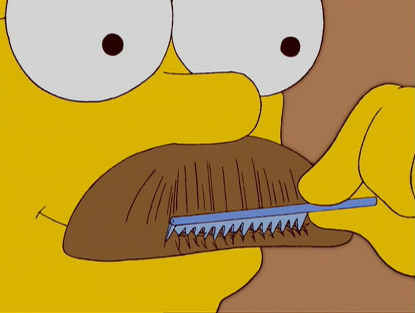 simpsons: hiddely diddly daddly mustache combereno, ned flanders HD wallpaper
