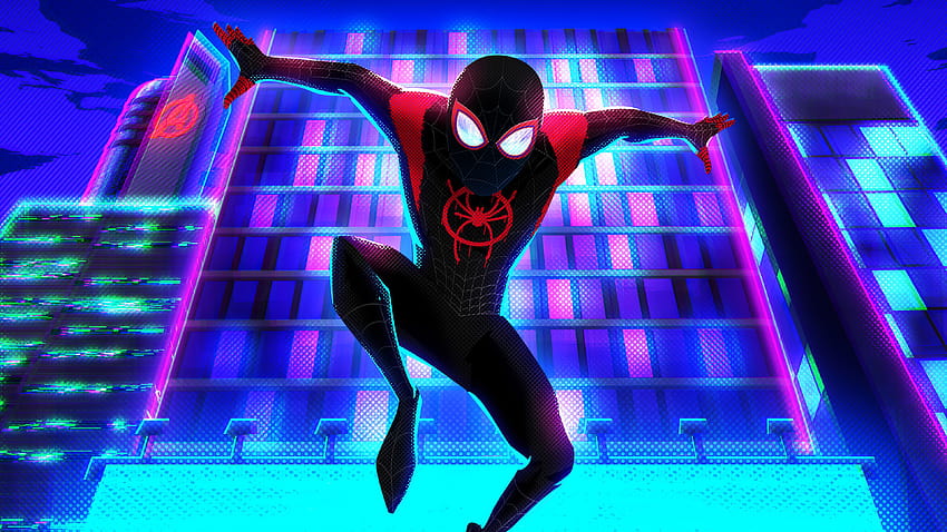 Miles Morales Up, Superheroes, Backgrounds, and, spider man neon HD wallpaper