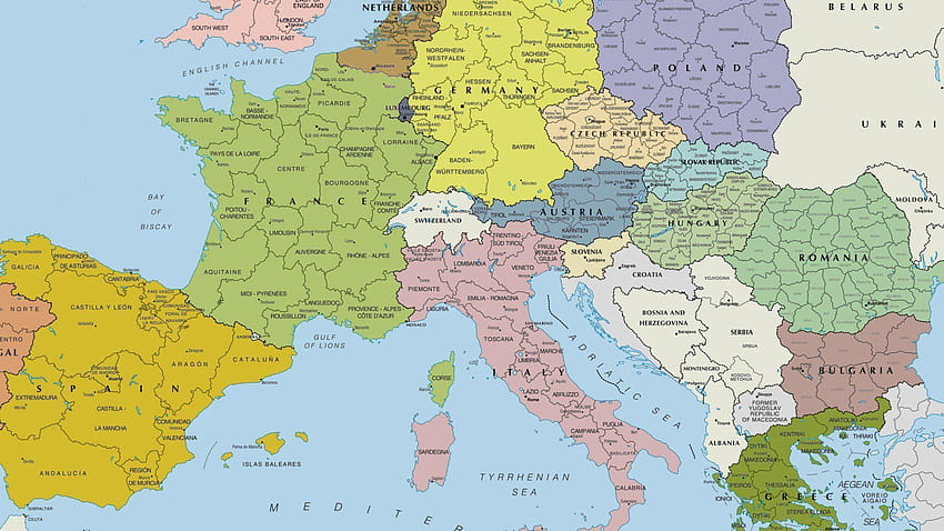 ヨーロッパの地図 高画質の壁紙