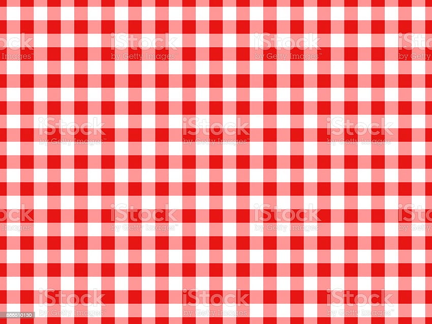 Gingham Tablecloth Seamless Pattern In Red And White Stock Illustration HD wallpaper