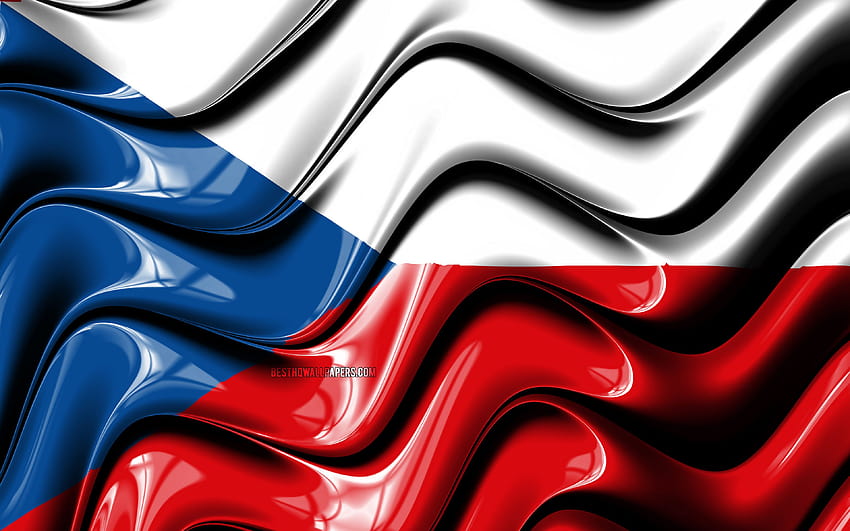 Bendera Ceko, Eropa, simbol nasional, Bendera Republik Ceko, seni 3D, Republik Ceko, negara-negara Eropa, bendera 3D Republik Ceko dengan resolusi 3840x2400. Kualitas tinggi Wallpaper HD
