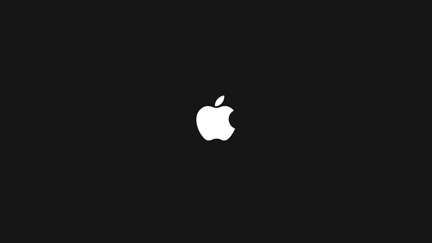 1366x768 Apple, Mac, марка, лого, тъмно, лаптоп apple HD тапет