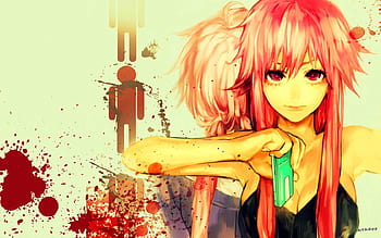 Athah Anime Mirai Nikki Yuno Gasai Future Diary Pink Hair Yandere