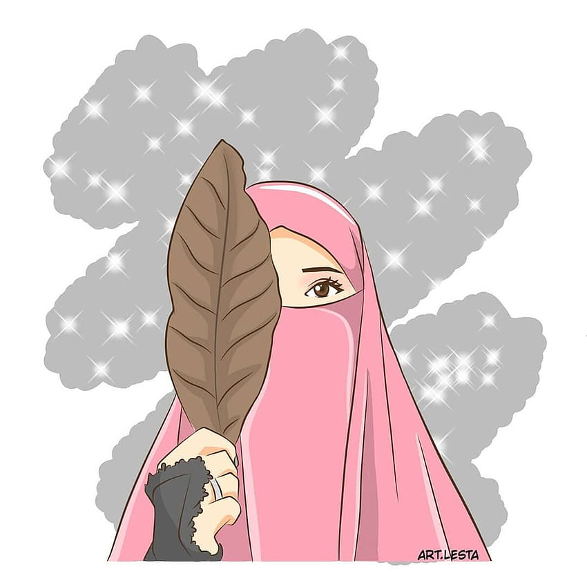 Letsa Muslim Girls, Muslim Women, Hijab Cartoon, Girl, muslim girl cartoon HD電話の壁紙