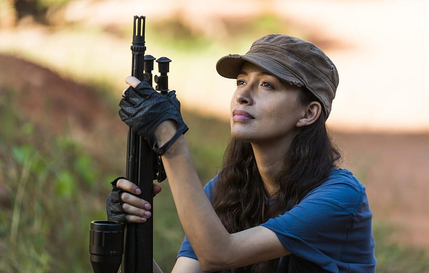armas, The Walking Dead, Christian Serratos, Rosita papel de parede HD
