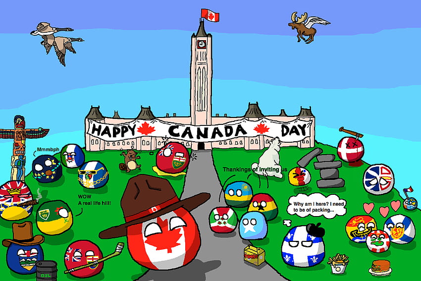 Честит ден на Канада, а? : polandball, countryballs HD тапет