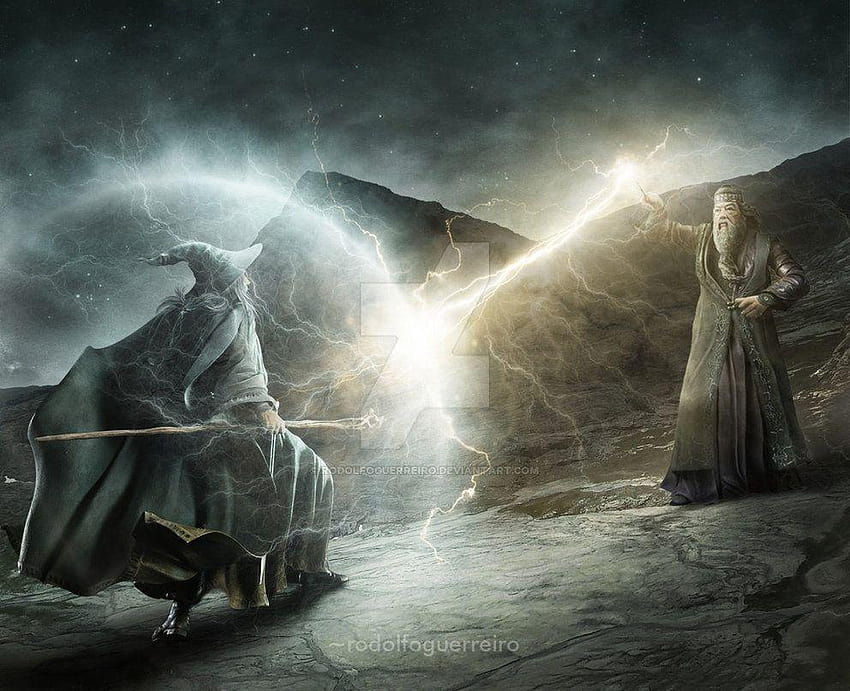 ガンダルフ vs ダンブルドア by Rodolfoguerreiro, Gandalf the White 高画質の壁紙