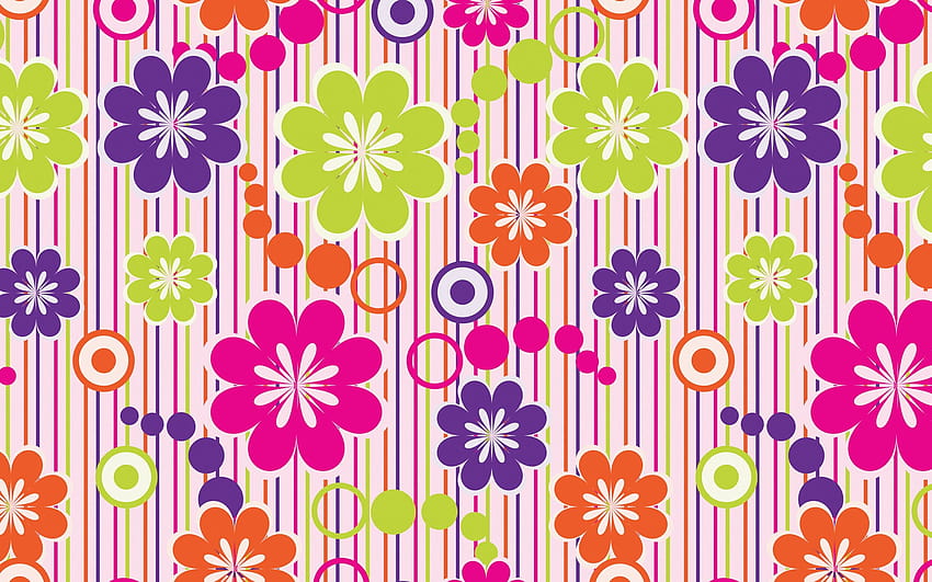 Colorful Flowers on Dog, colorful flowers abstract HD wallpaper | Pxfuel