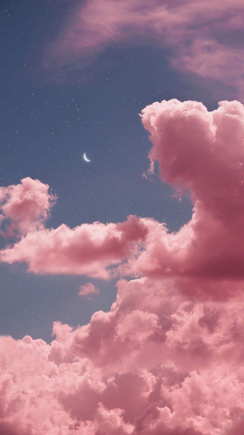 In the night sky, pink night sky HD phone wallpaper