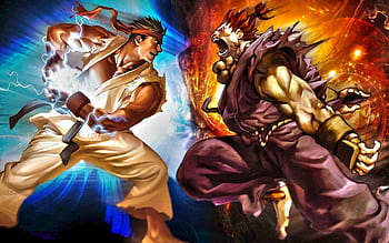 ryu, akuma, and evil ryu (street fighter) drawn by boyaking