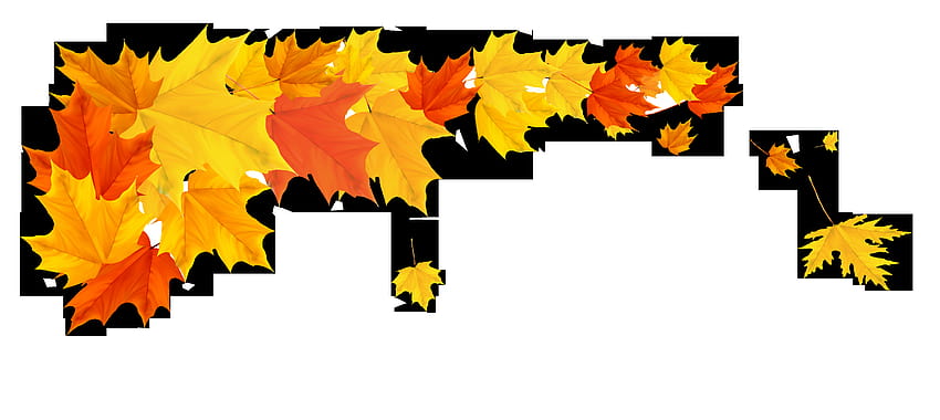 オレンジ色の秋の葉 PNG クリップアート, 秋のボーダー 高画質の壁紙
