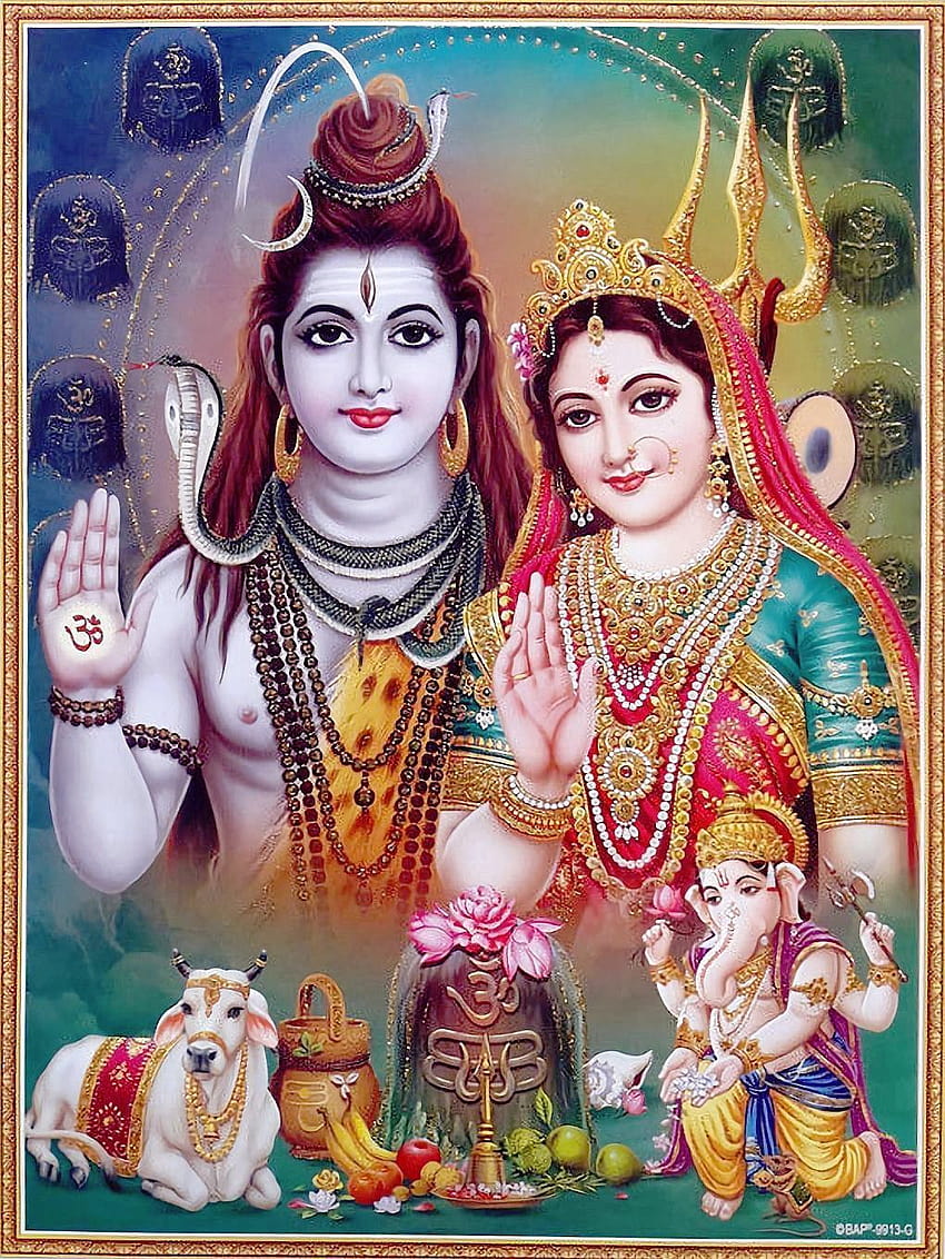 Shiva Parvati, shiv darbar Tapeta na telefon HD