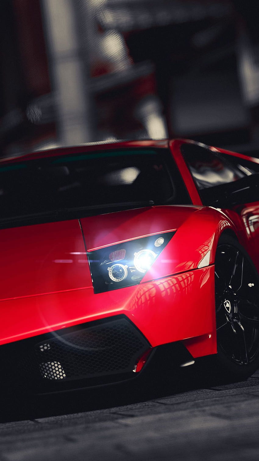 Red Lamborghini Murcielago Superveloce HD phone wallpaper