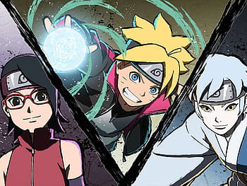 Boruto, Sarada and Mitsuki  Desenho magnífico link do Fanart http