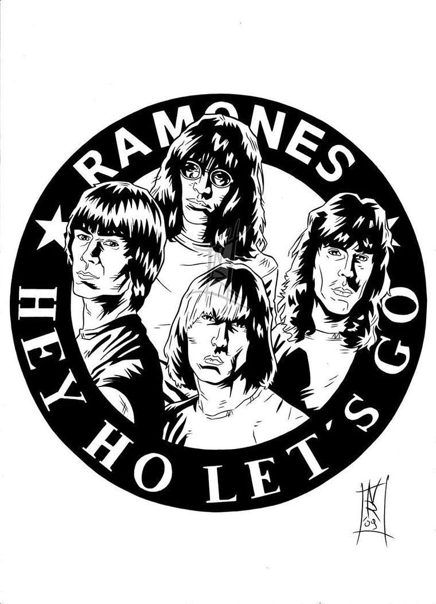 Ramones Ink, logotipo ramones Papel de parede de celular HD